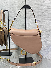 Dior Saddle Bag with Strap Warm Taupe Grained Calfskin 25.5cm - 5