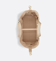 Medium Dior Toujours Bag Powder Beige Macrocannage Calfskin size 28.5cm - 2
