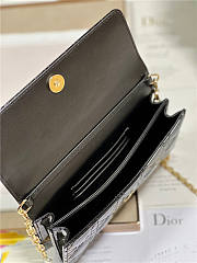Dior Top Handle Bag Latte Patent Black Cannage Calfskin size 21cm - 4