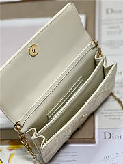 Dior Top Handle Bag Latte Patent Cream Cannage Calfskin size 21cm - 3
