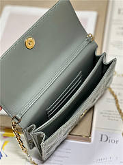 Dior Top Handle Bag Latte Patent Olive Cannage Calfskin size 21cm - 3