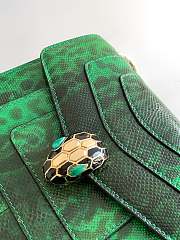 BVLGARI REVERSE FOREVER CROSSBODY BAG GREEN 22X15X4.5CM - 5