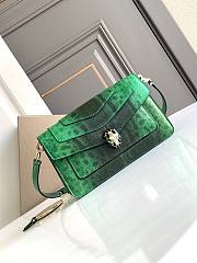 BVLGARI REVERSE FOREVER EAST-WEST GREEN 22X15X4.5CM - 5