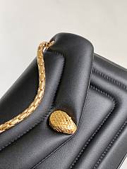 BVLGARI REVERSE FOREVER SHOULDER BAG BLACK 22.5X15X7CM - 5