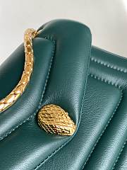 BVLGARI REVERSE FOREVER SHOULDER BAG GREEN 22.5X15X7CM - 5