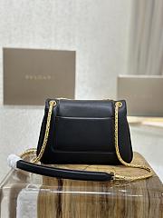 BVLGARI REVERSE MICRO TOP HANDLE BAG BLACK 22.5X15X7CM - 2