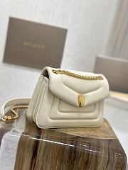 BVLGARI REVERSE MICRO TOP HANDLE BAG CREAM 22.5X15X7CM - 5