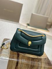 BVLGARI REVERSE MICRO TOP HANDLE BAG GREEN 22.5X15X7CM - 6