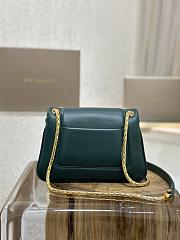 BVLGARI REVERSE MICRO TOP HANDLE BAG GREEN 22.5X15X7CM - 5
