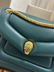 BVLGARI REVERSE MICRO TOP HANDLE BAG GREEN 22.5X15X7CM - 4