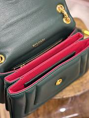 BVLGARI REVERSE MICRO TOP HANDLE BAG GREEN 22.5X15X7CM - 2