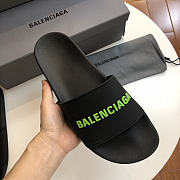 Balenciaga Pool Slide Sandal Black Green - 6