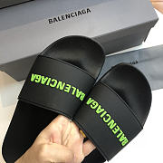 Balenciaga Pool Slide Sandal Black Green - 4