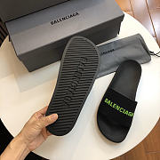 Balenciaga Pool Slide Sandal Black Green - 2