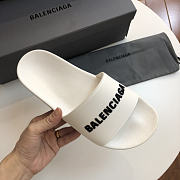 Balenciaga Pool Slide Sandal White Black - 5