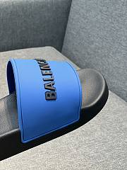 Balenciaga Pool Slide Sandal In Black Blue - 3