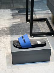 Balenciaga Pool Slide Sandal In Black Blue - 2