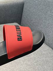 Balenciaga Pool Slide Sandal In Black Red - 2