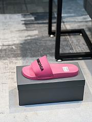 Balenciaga Pool Slide Sandal In Fluo Pink - 5