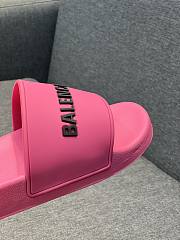 Balenciaga Pool Slide Sandal In Fluo Pink - 2