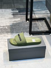 Balenciaga Pool Slide Sandal In Olive - 6