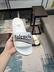 Balenciaga Pool Slide Sandal in White Rubber - 3