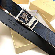 Burberry Knight Belt Black Silver - 3