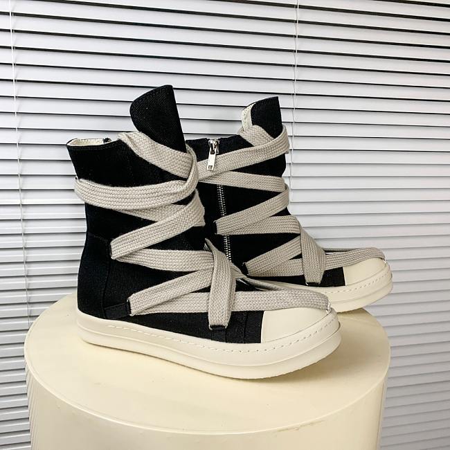 Rick Owens DRKSHDW Hexa High Black Pearl Milk Fat Lace - 1