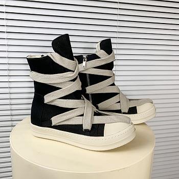Rick Owens DRKSHDW Hexa High Black Pearl Milk Fat Lace