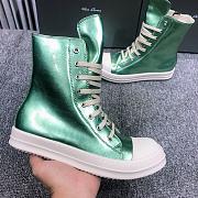 Rick Owens DRKSHDW High Top Green Metallic - 2