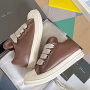 Rick Owens Jumbo Lace Padded Low Brown Milk - 4