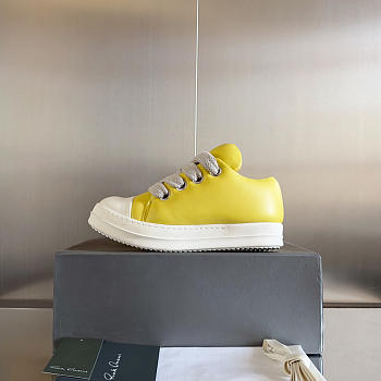 Rick Owens Jumbo Lace Padded Low Yellow Milk
