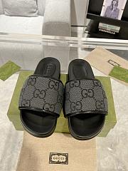 Gucci Slide Sandal Black Grey - 1