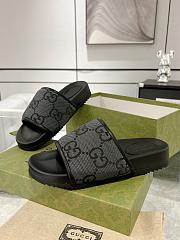 Gucci Slide Sandal Black Grey - 6