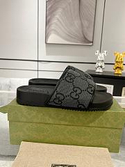 Gucci Slide Sandal Black Grey - 5