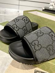 Gucci Slide Sandal Black Grey - 2