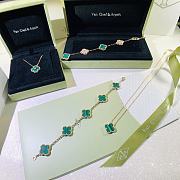 Combo Van Cleef Lucky Vintage Alhambra 5 motifs Green  - 1