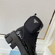 Prada Monolith Leather and Re-Nylon boots with Pouch Black - 5