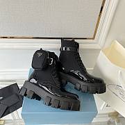 Prada Monolith Leather and Re-Nylon boots with Pouch Black - 4