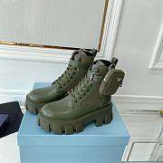 Prada Monolith leather and Re-Nylon boots with Pouch Army - 1