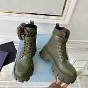 Prada Monolith leather and Re-Nylon boots with Pouch Army - 6