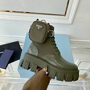 Prada Monolith leather and Re-Nylon boots with Pouch Army - 2