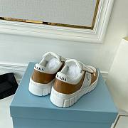 Prada Leather Sneakers White Brown - 6