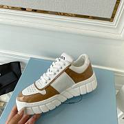 Prada Leather Sneakers White Brown - 5