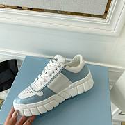 Prada Leather Sneakers White Blue - 4