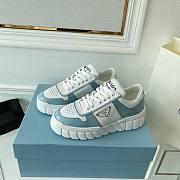 Prada Leather Sneakers White Blue - 3
