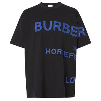Burberry Horseferry-print Oversized T-shirt Black
