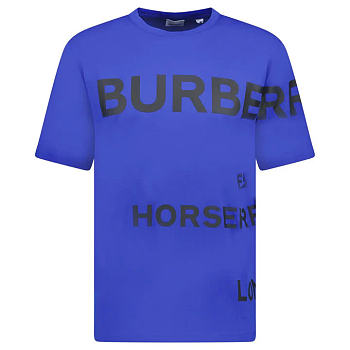 Burberry Horseferry-print Oversized T-shirt Blue