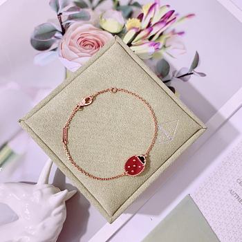 Van Cleef Lucky Spring Bracelet Closed Wings Ladybug VCARP7R00