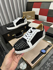 Christian Louboutin Vieira 2 Flat Black White 059#326 - 4